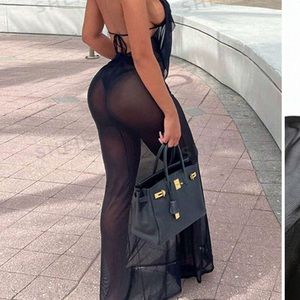 Black cover up dress